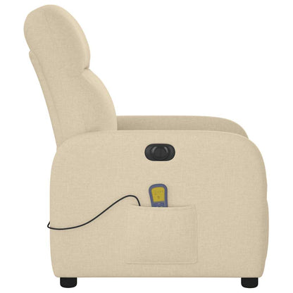 Massagesessel Elektrisch Creme Stoff