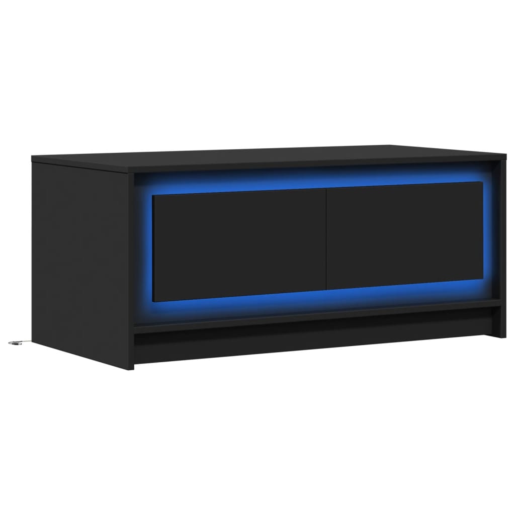 LED-Couchtisch Schwarz Holzwerkstoff