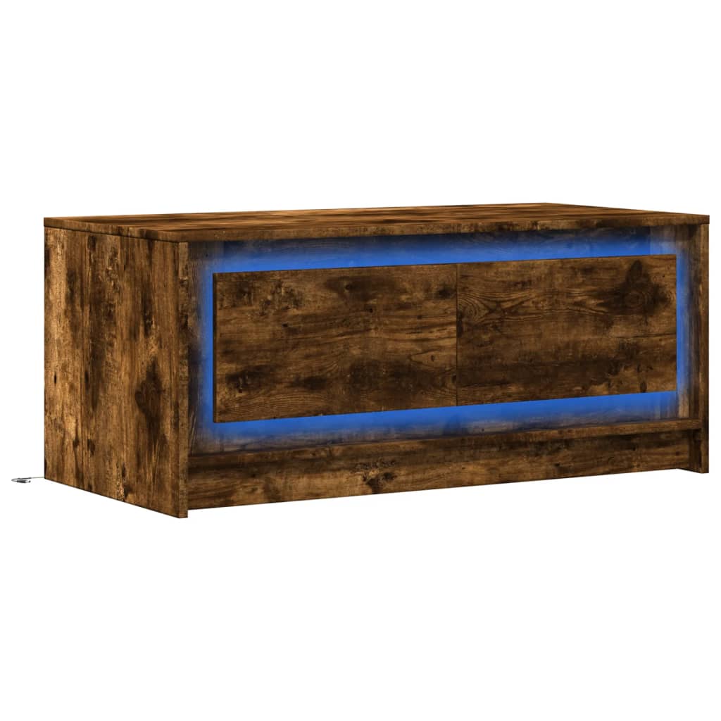 LED-Couchtisch Räuchereiche Holzwerkstoff