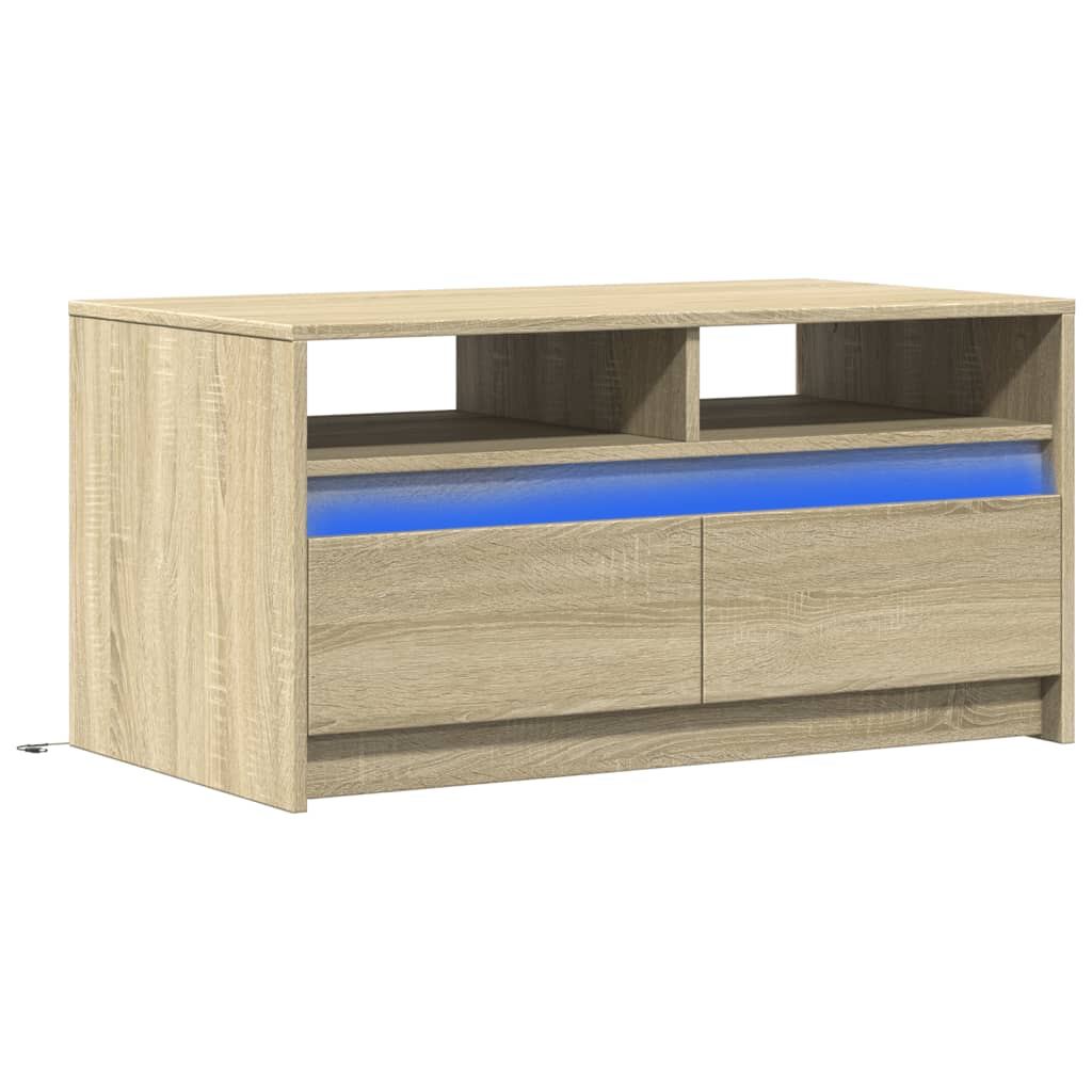 LED-Couchtisch Sonoma-Eiche Holzwerkstoff