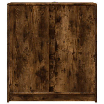 LED-Sideboard Räuchereiche 77x34x85 cm Holzwerkstoff