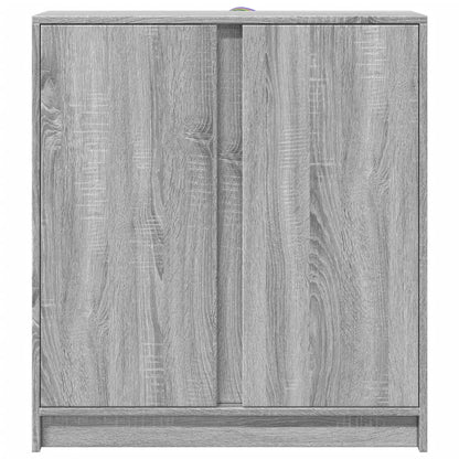 LED-Sideboard Grau Sonoma 77x34x85 cm Holzwerkstoff