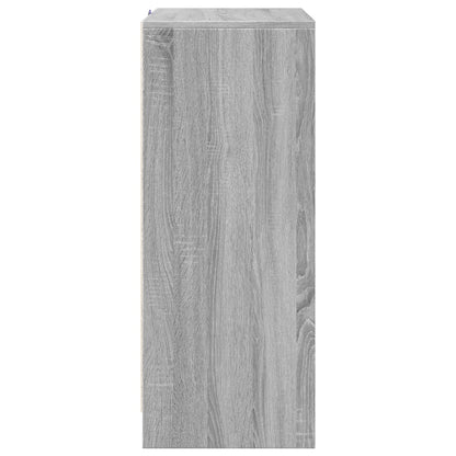 LED-Sideboard Grau Sonoma 77x34x85 cm Holzwerkstoff