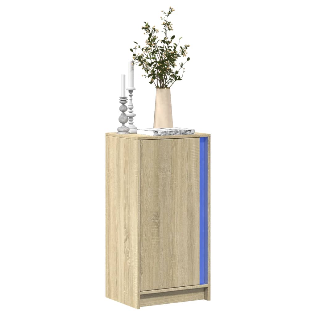 LED-Sideboard Sonoma-Eiche 42,5x34x85 cm Holzwerkstoff