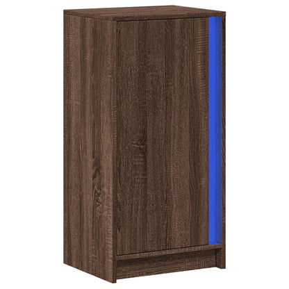 LED-Sideboard Braun Eichen-Optik 42,5x34x85 cm Holzwerkstoff