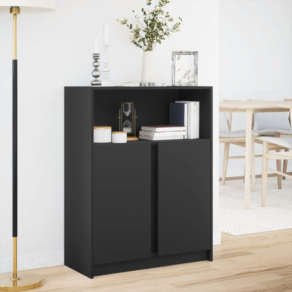 LED-Sideboard Schwarz 77x34x100 cm Holzwerkstoff