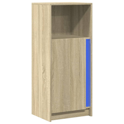 LED-Sideboard Sonoma-Eiche 42,5x34x100 cm Holzwerkstoff