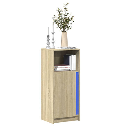 LED-Sideboard Sonoma-Eiche 42,5x34x100 cm Holzwerkstoff