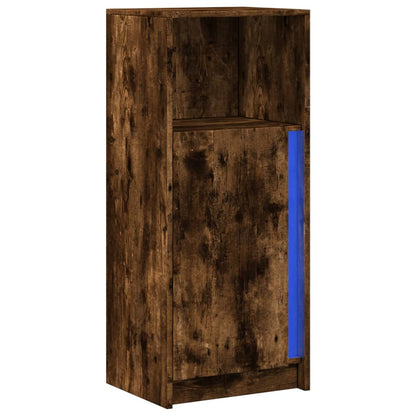 LED-Sideboard Räuchereiche 42,5x34x100 cm Holzwerkstoff