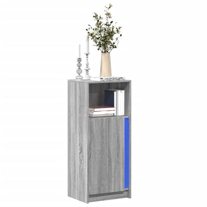 LED-Sideboard Grau Sonoma 42,5x34x100 cm Holzwerkstoff