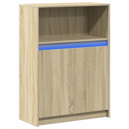 Sideboard mit LED Sonoma-Eiche 72x34x100 cm Holzwerkstoff