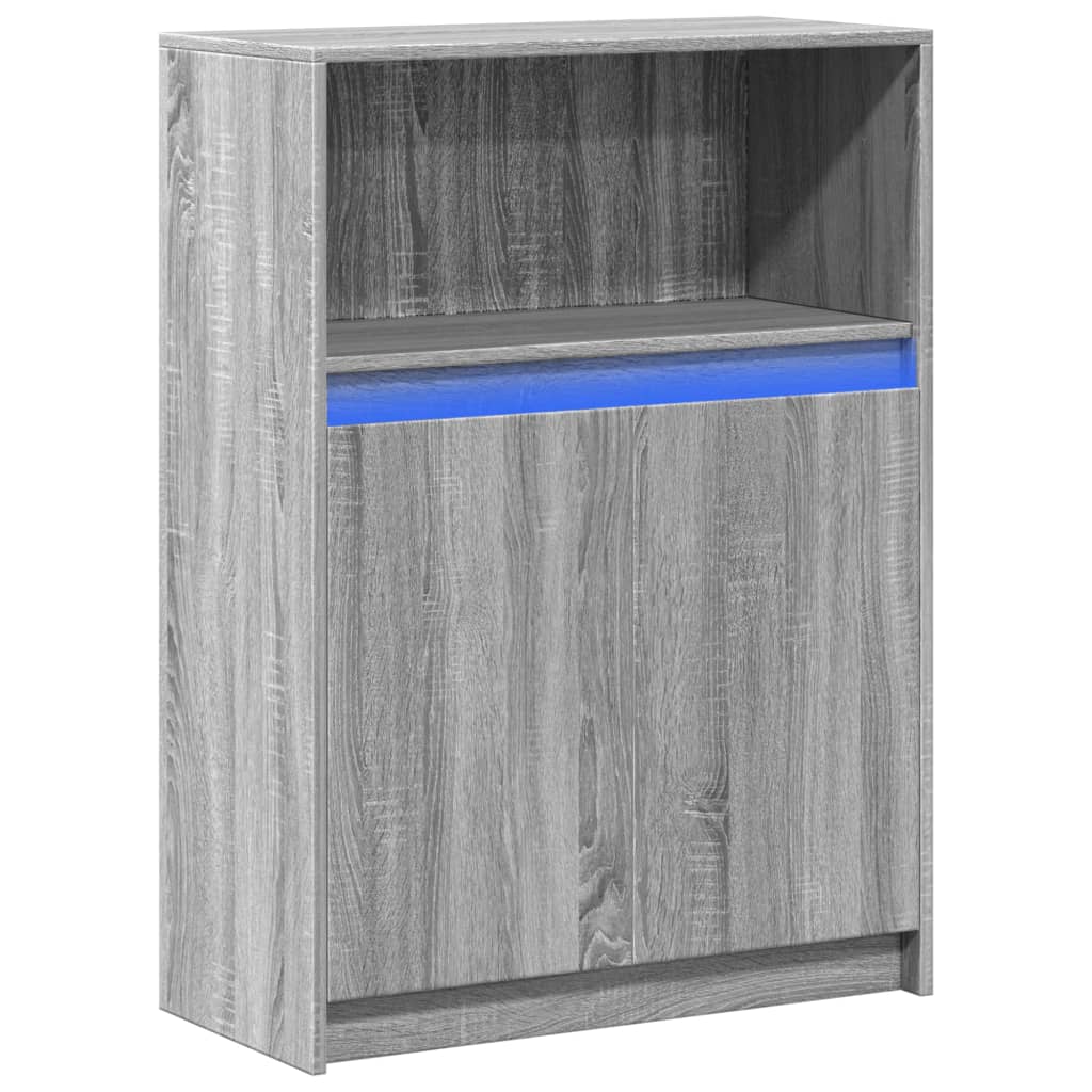 Sideboard mit LED Grau Sonoma 72x34x100 cm Holzwerkstoff