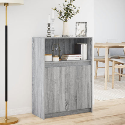 Sideboard mit LED Grau Sonoma 72x34x100 cm Holzwerkstoff