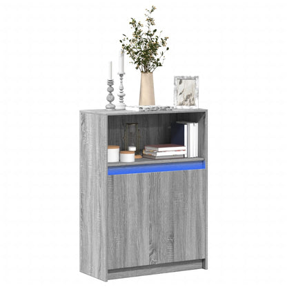 Sideboard mit LED Grau Sonoma 72x34x100 cm Holzwerkstoff