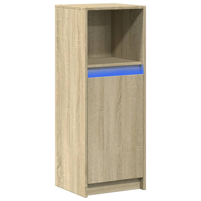 LED-Sideboard Sonoma-Eiche 38x34x100 cm Holzwerkstoff