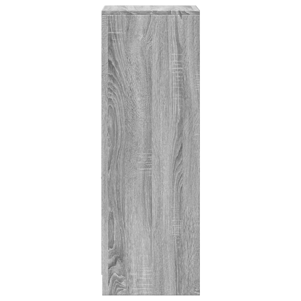 LED-Sideboard Grau Sonoma 38x34x100 cm Holzwerkstoff