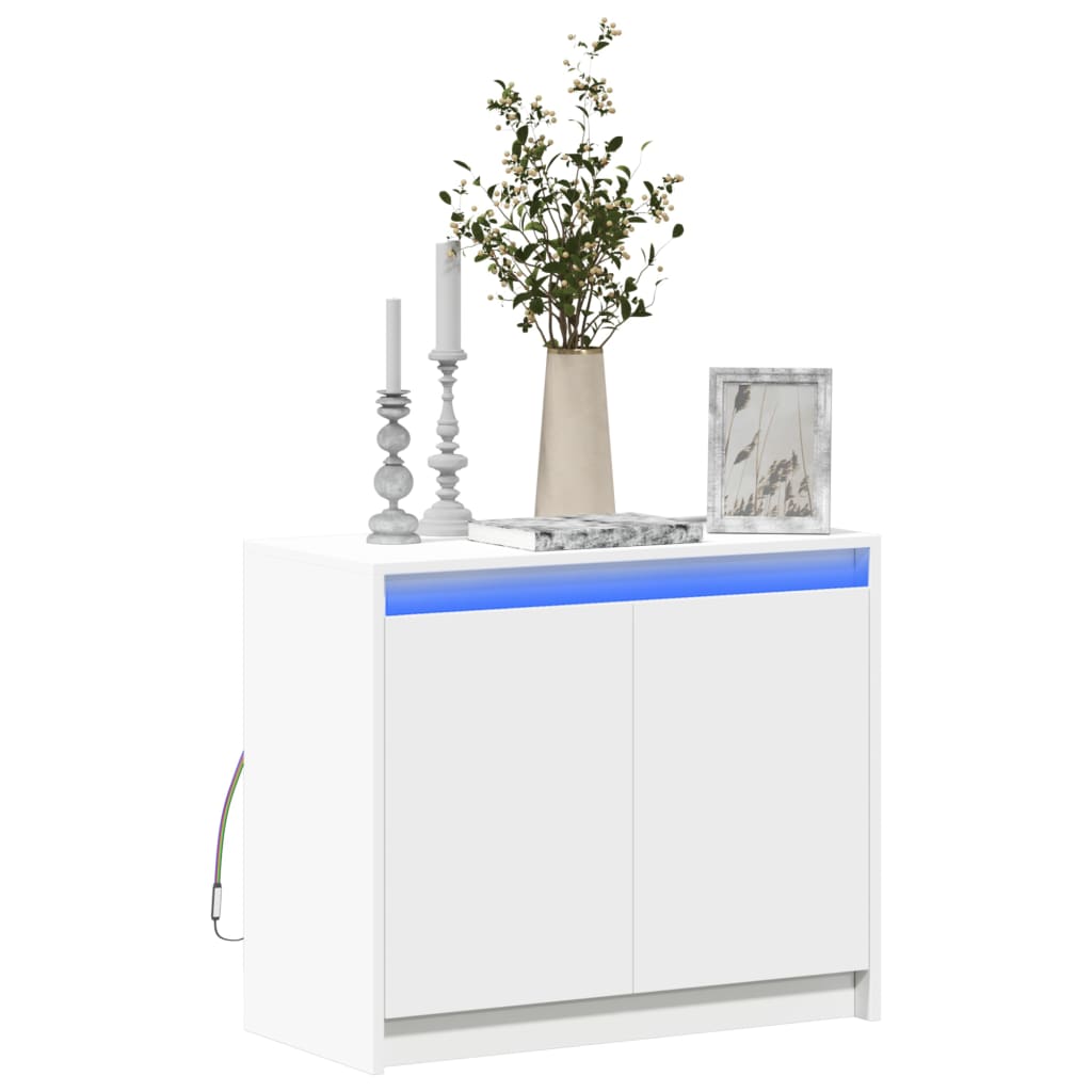 LED-Sideboard Weiß 72x34x61 cm Holzwerkstoff