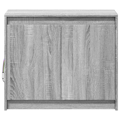 LED-Sideboard Grau Sonoma 72x34x61 cm Holzwerkstoff