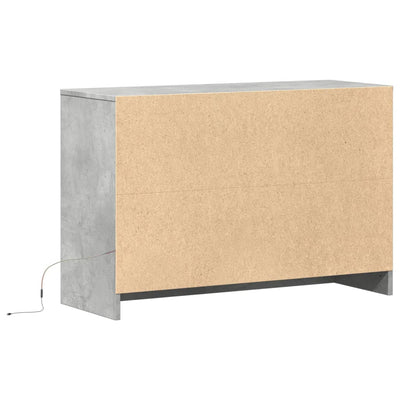 TV-Schrank mit LED-Beleuchtung Betongrau 91x34x61 cm