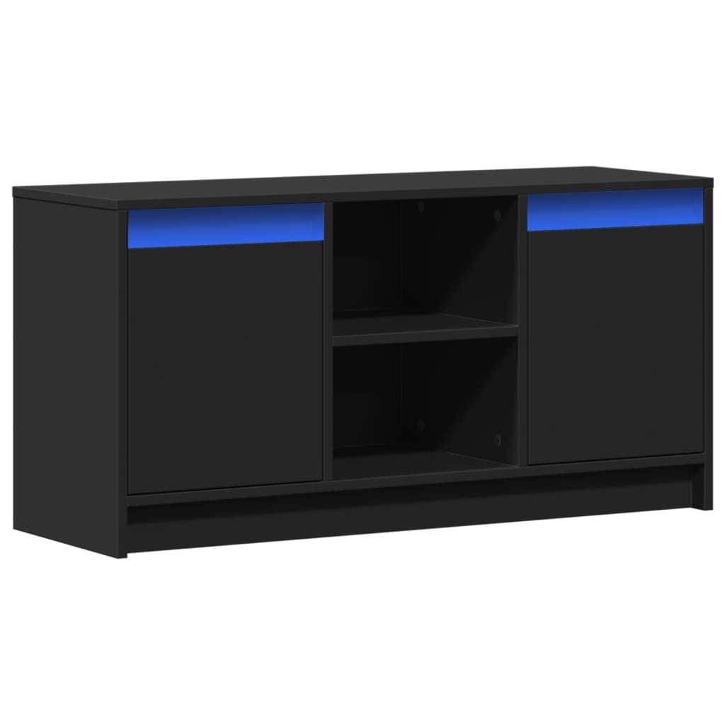 TV-Schrank mit LED-Beleuchtung Schwarz 100x34x50 cm