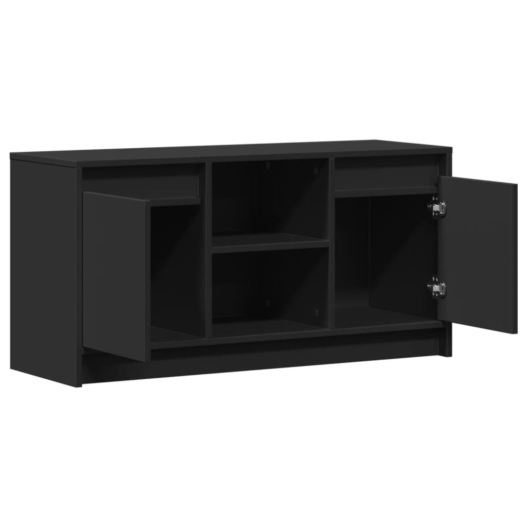 TV-Schrank mit LED-Beleuchtung Schwarz 100x34x50 cm