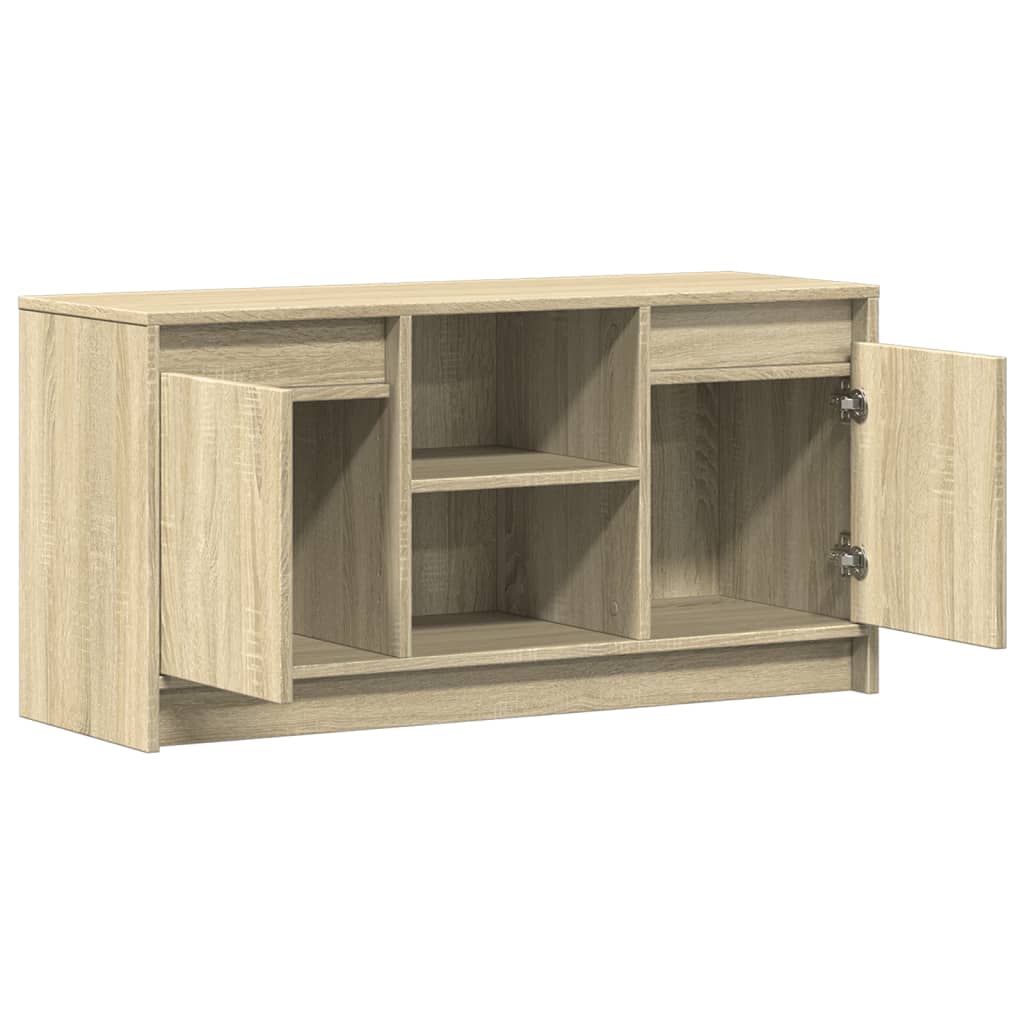 TV-Schrank mit LED-Beleuchtung Sonoma-Eiche 100x34x50 cm