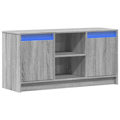 TV-Schrank mit LED-Beleuchtung Grau Sonoma 100x34x50 cm