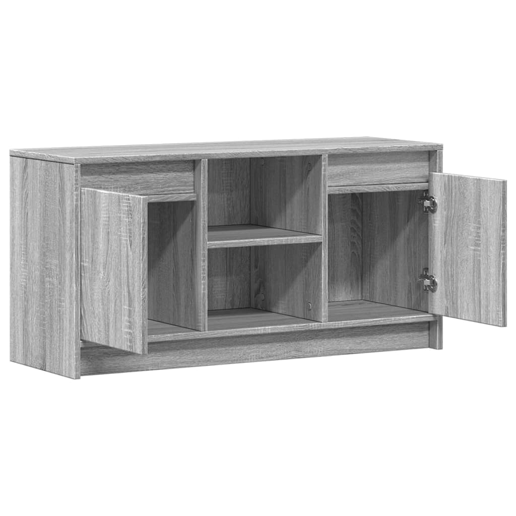 TV-Schrank mit LED-Beleuchtung Grau Sonoma 100x34x50 cm