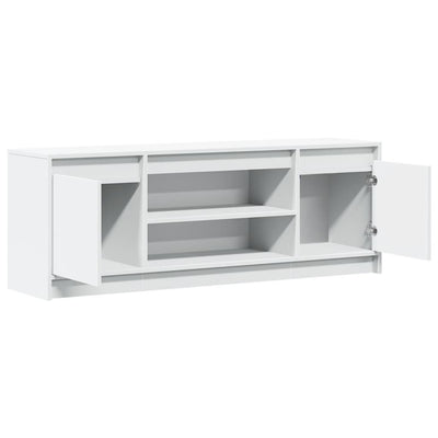 TV-Schrank mit LED-Beleuchtung Weiß 139,5x34x50cm Holzwerkstoff