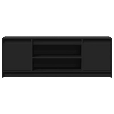 TV-Schrank mit LED-Beleuchtung Schwarz 139,5x34x50 cm