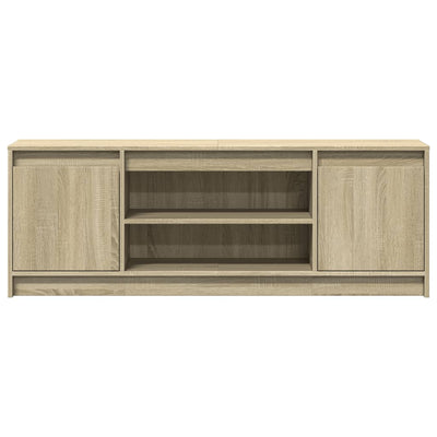 TV-Schrank mit LED-Beleuchtung Sonoma-Eiche 139,5x34x50 cm