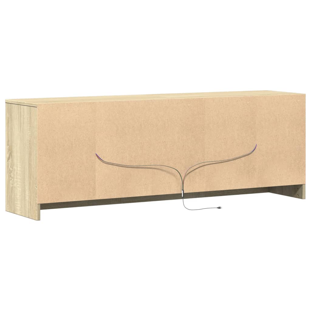 TV-Schrank mit LED-Beleuchtung Sonoma-Eiche 139,5x34x50 cm