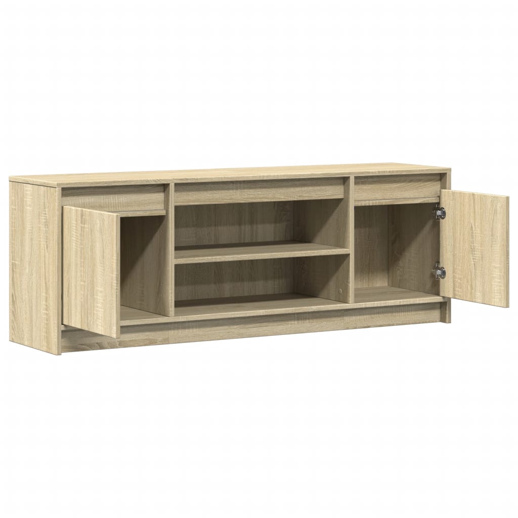 TV-Schrank mit LED-Beleuchtung Sonoma-Eiche 139,5x34x50 cm