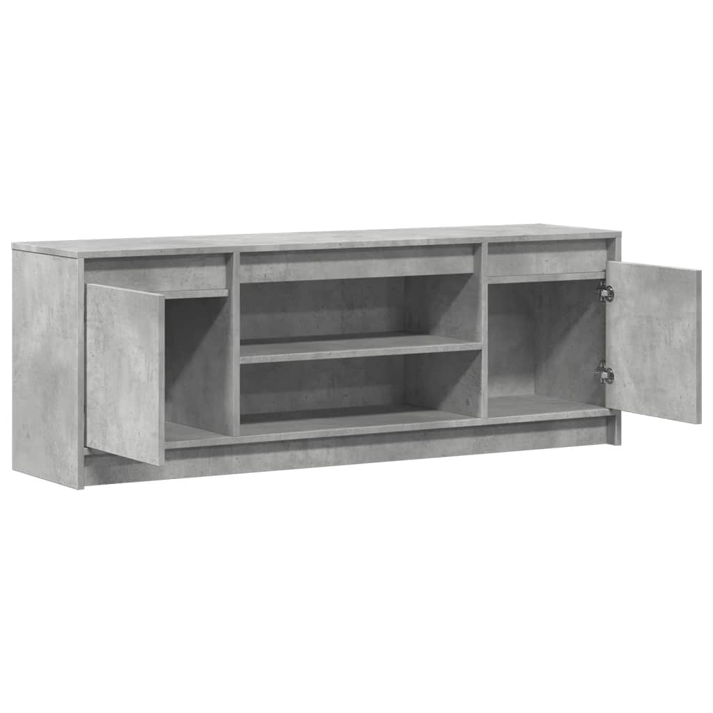 TV-Schrank mit LED-Beleuchtung Betongrau 139,5x34x50 cm