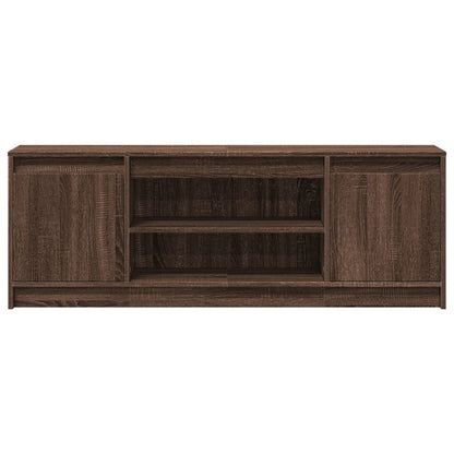 TV-Schrank mit LED-Beleuchtung Braun Eichen-Optik 139,5x34x50cm