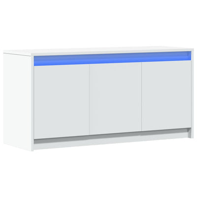 TV-Schrank mit LED-Beleuchtung Weiß 100x34x50 cm Holzwerkstoff