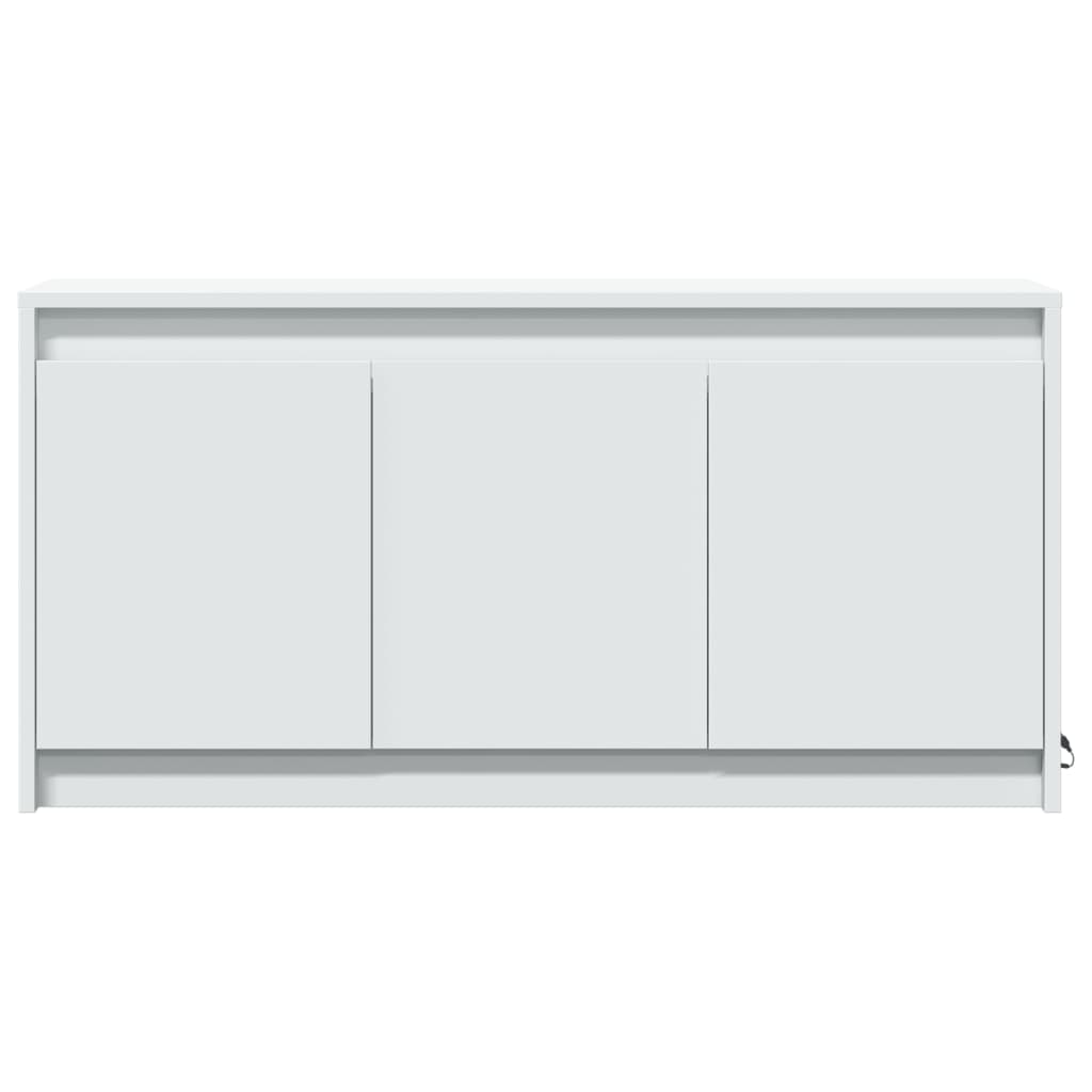 TV-Schrank mit LED-Beleuchtung Weiß 100x34x50 cm Holzwerkstoff