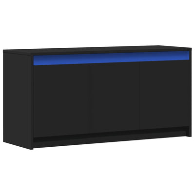 TV-Schrank mit LED-Beleuchtung Schwarz 100x34x50 cm