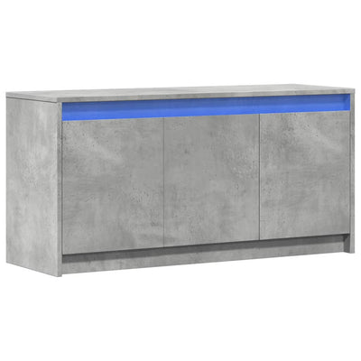 TV-Schrank mit LED-Beleuchtung Betongrau 100x34x50 cm