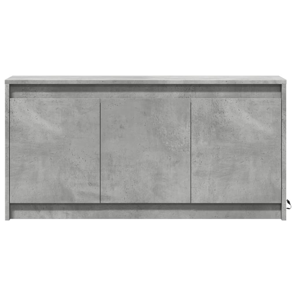 TV-Schrank mit LED-Beleuchtung Betongrau 100x34x50 cm