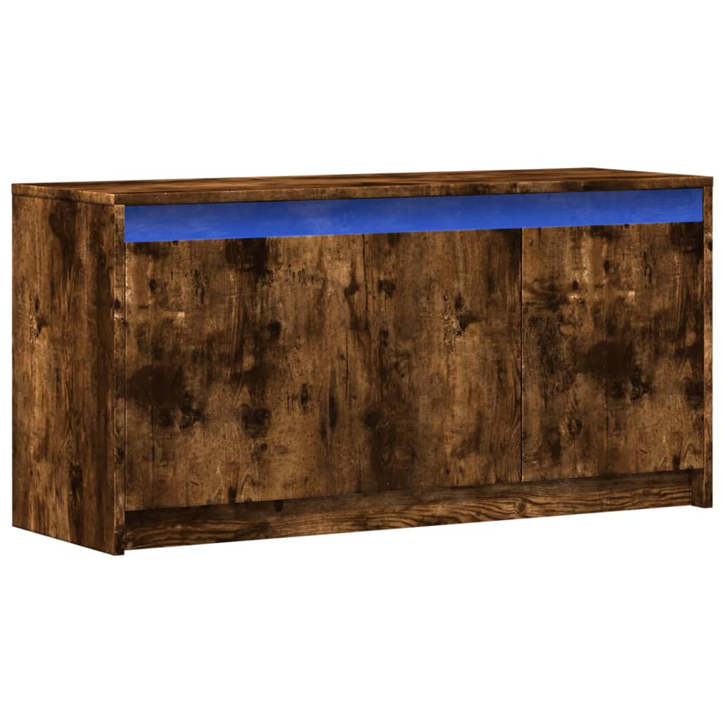 TV-Schrank mit LED-Beleuchtung Räuchereiche 100x34x50 cm