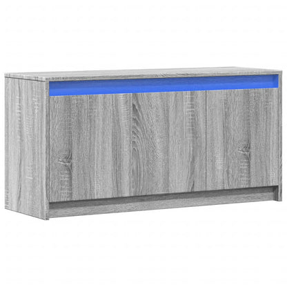 TV-Schrank mit LED-Beleuchtung Grau Sonoma 100x34x50 cm