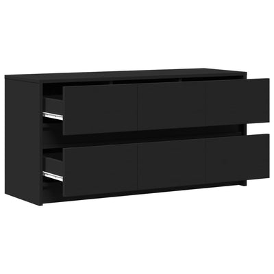 TV-Schrank mit LED-Beleuchtung Schwarz 100x34x50 cm