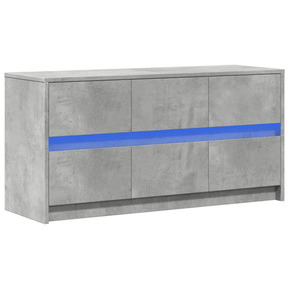 TV-Schrank mit LED-Beleuchtung Betongrau 100x34x50 cm