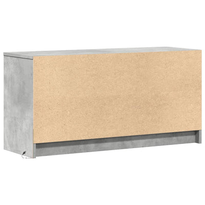 TV-Schrank mit LED-Beleuchtung Betongrau 100x34x50 cm