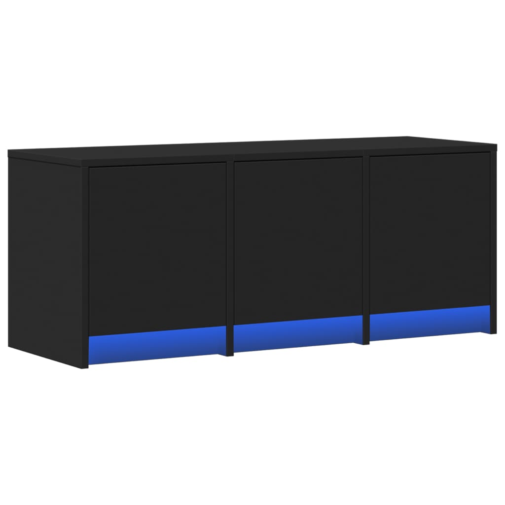 TV-Schrank LED Schwarz 97x34x40 cm Holzwerkstoff