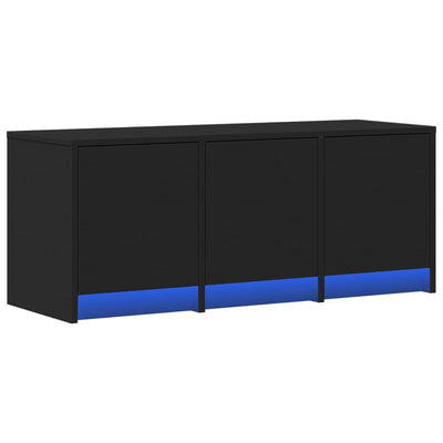 TV-Schrank LED Schwarz 97x34x40 cm Holzwerkstoff