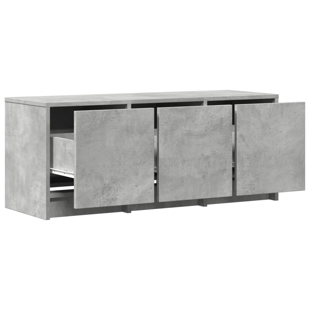 TV-Schrank LED Betongrau 97x34x40 Holzwerkstoff