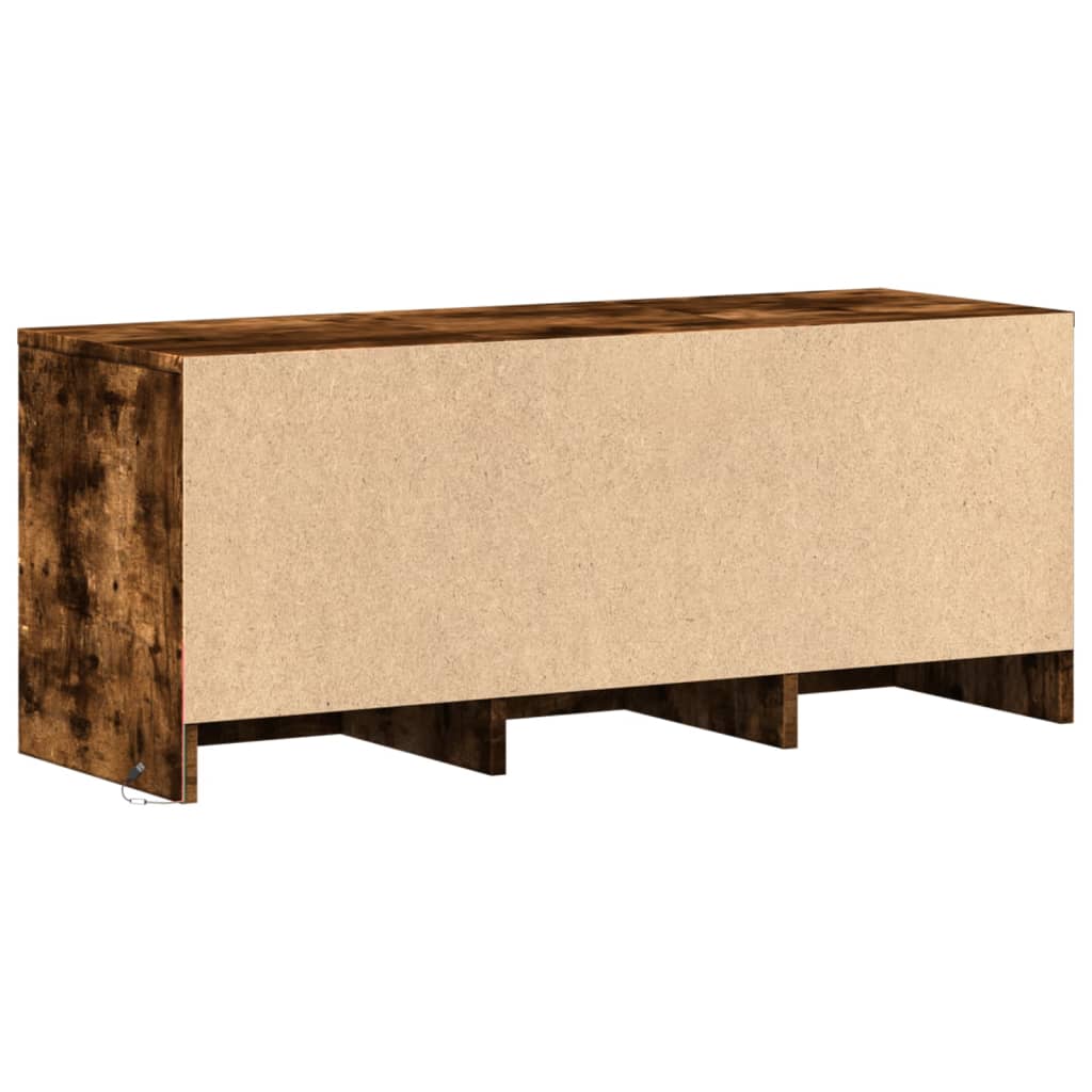 TV-Schrank LED Räuchereiche 97x34x40 cm Holzwerkstoff