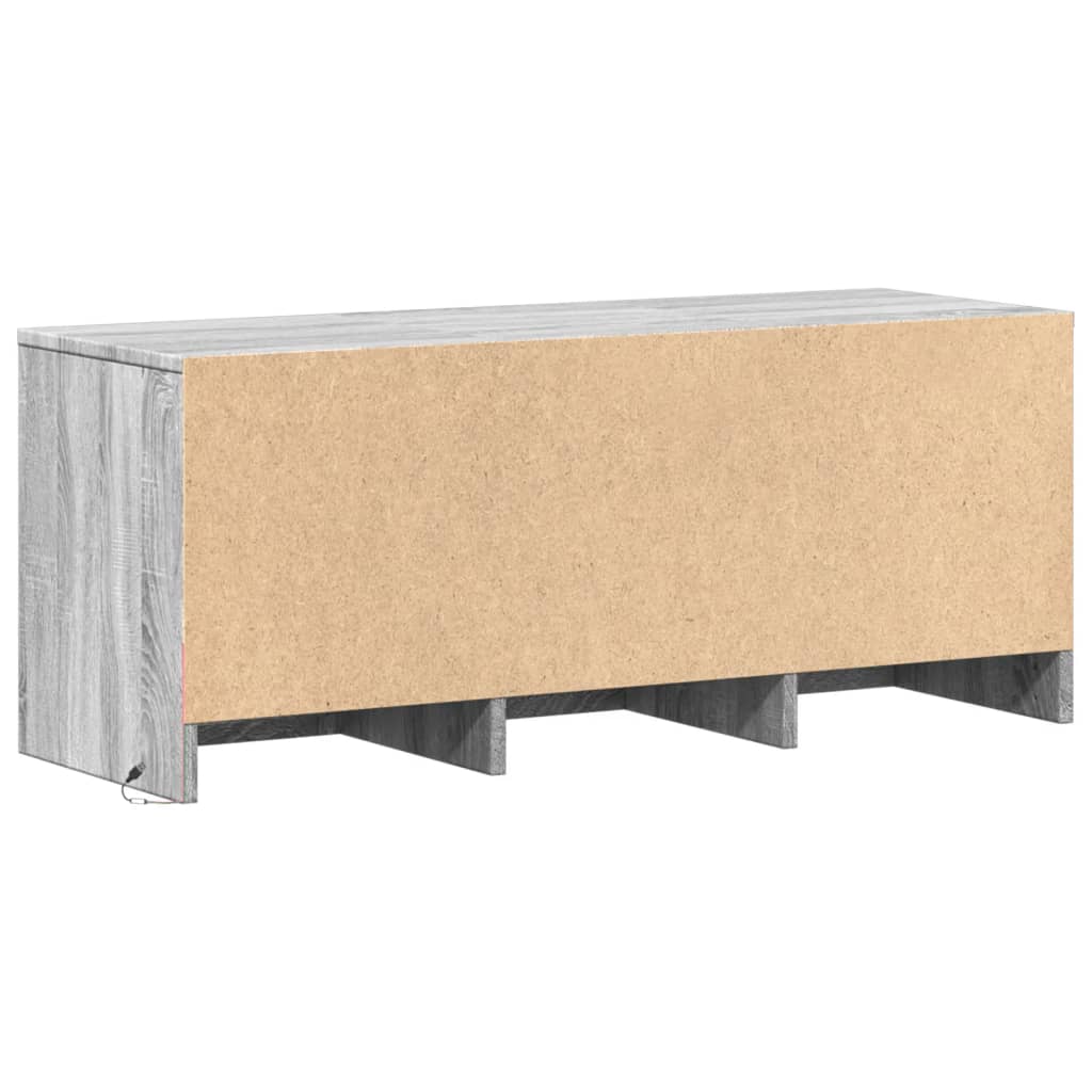 TV-Schrank LED Grau Sonoma 97x34x40 cm Holzwerkstoff